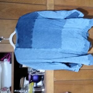 Patchwork demin sweatshirt